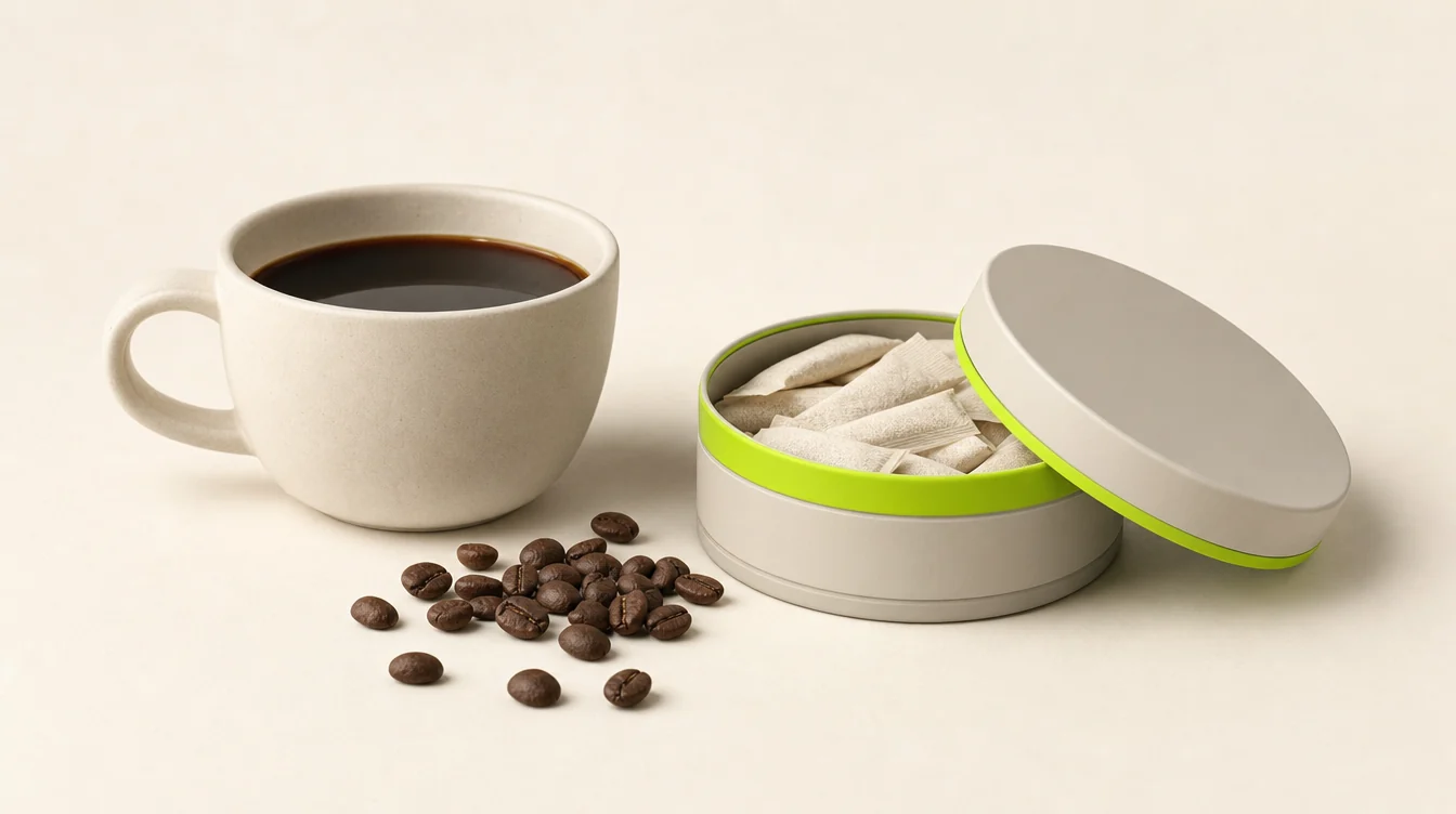 Caffeine Pouches vs Coffee