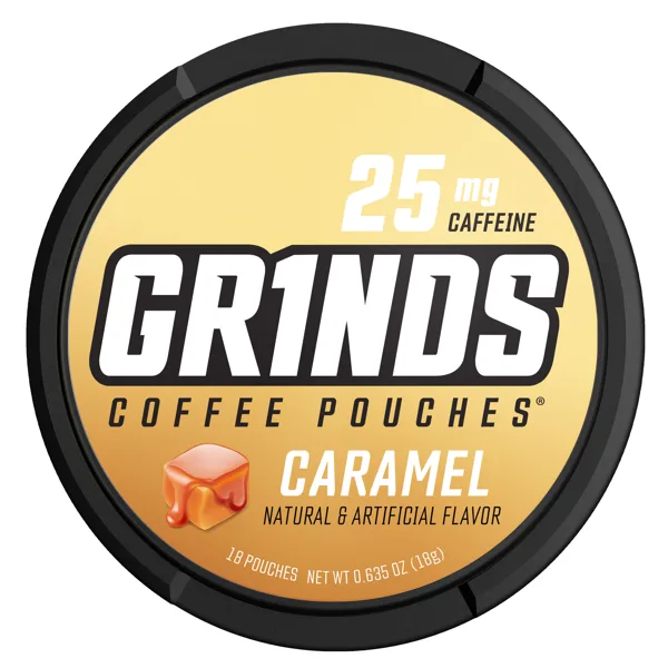 Grinds Caramel caffeine pouches
