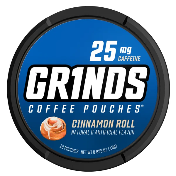 Grinds Cinnamon Roll caffeine pouches
