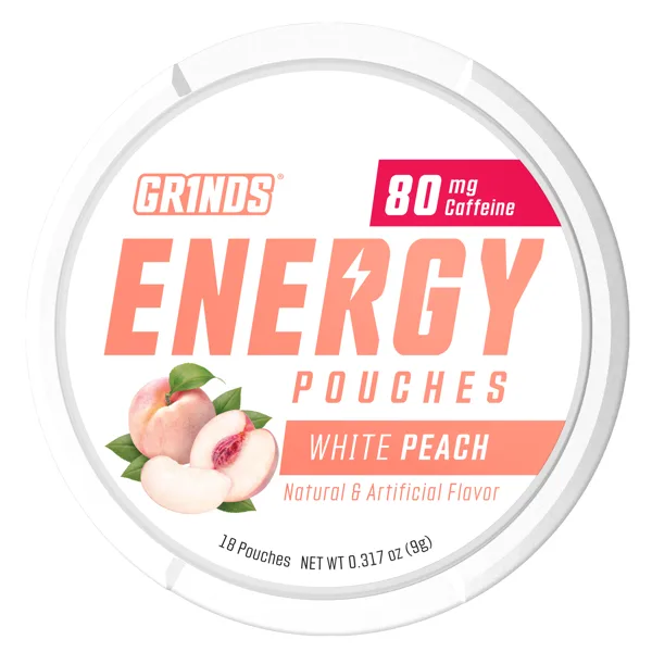 Grinds Peach caffeine pouches