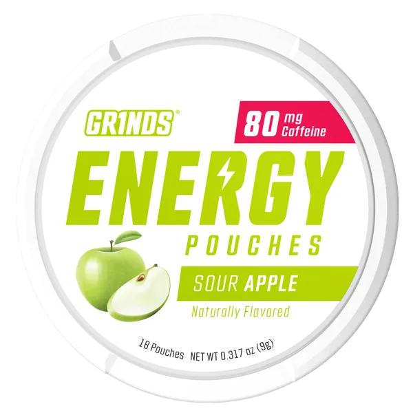 Grinds Sour Apple caffeine pouches