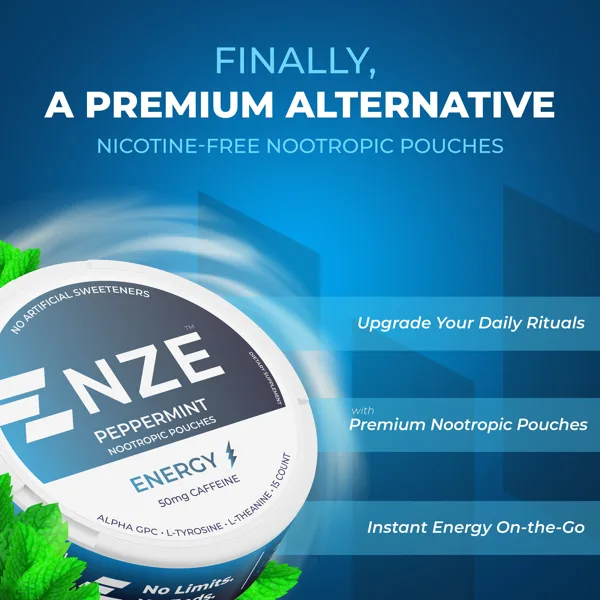 NZE Peppermint caffeine pouches