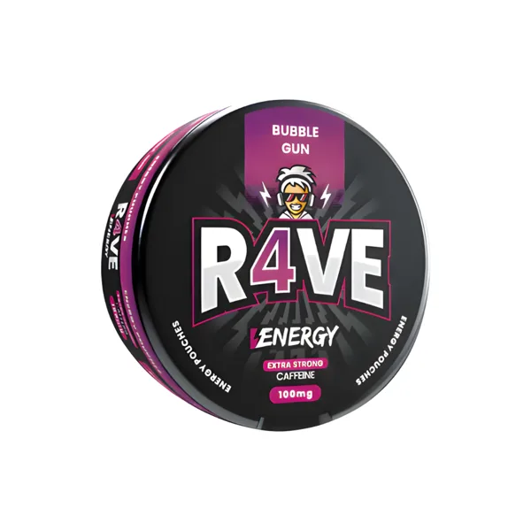 R4VE Bubblegum caffeine pouches