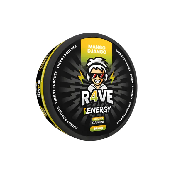 R4VE Mango Django caffeine pouches