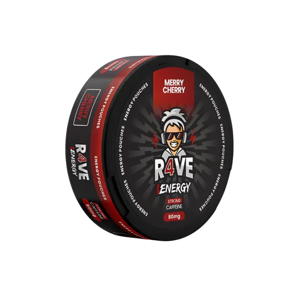 R4VE Merry Cherry caffeine pouches