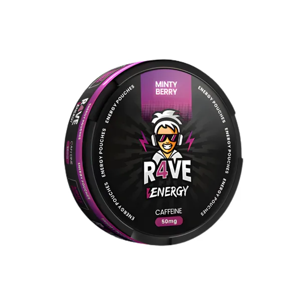 R4VE Minty Berry caffeine pouches