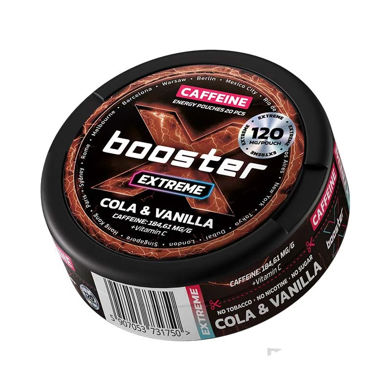 X-Booster Cola & Vanilla caffeine pouches